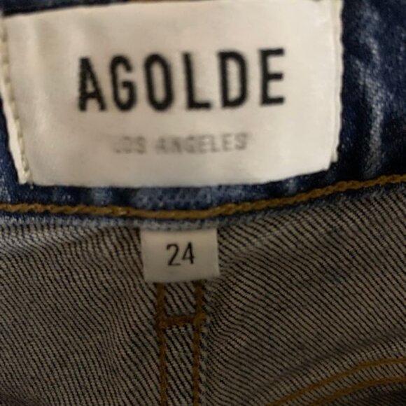 AGOLDE WOMENS STRAIGHT BUTTON ZIP  SZ (24) - Picture 2 of 7